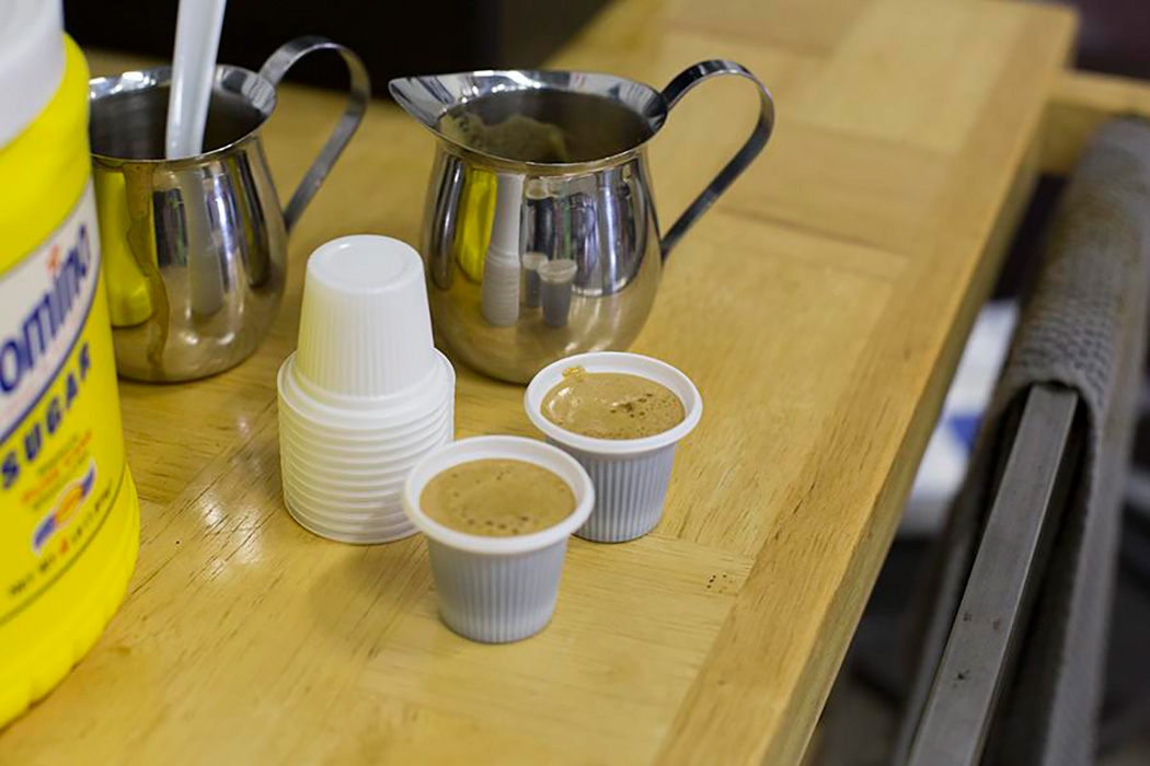 cuban coffee final pour